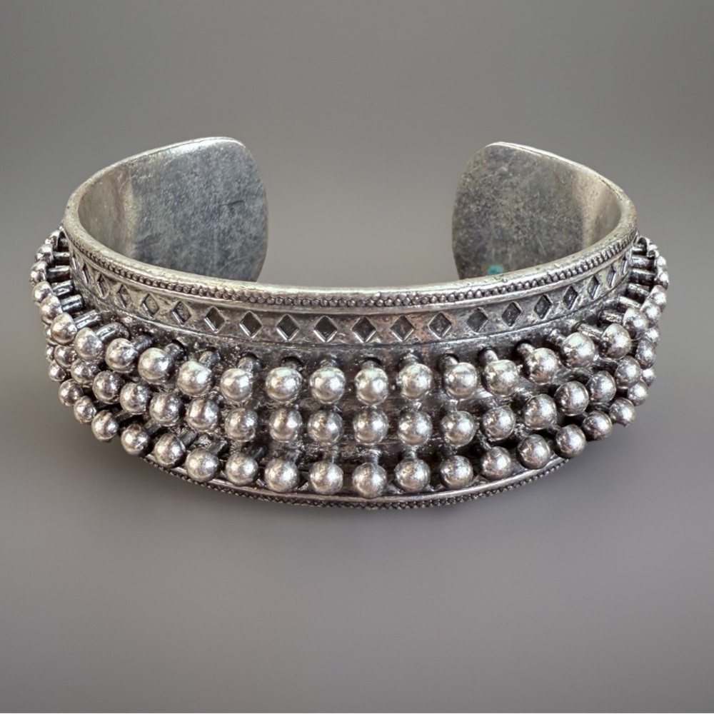 Lucky Brand Silver Beaded Cuff Bracelet - Picture 3 of 11
